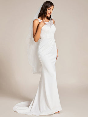 Custom Size Sleeveless Lace Bodice Wedding Dress