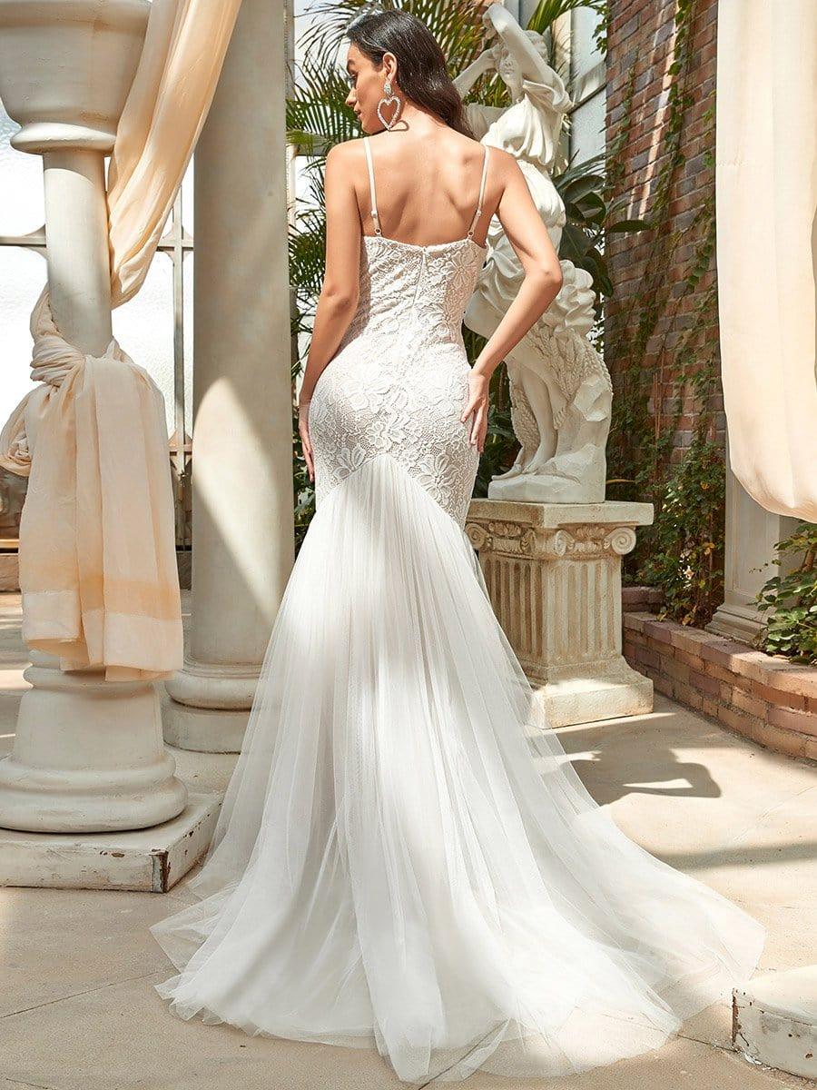 Sweetheart Spaghetti Strap Mermaid Wedding Dress