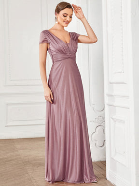 Glitzy Pleated Sweetheart A-Line Long Mother of the Bride Dress