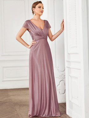 Glitzy Pleated Sweetheart A-Line Long Mother of the Bride Dress