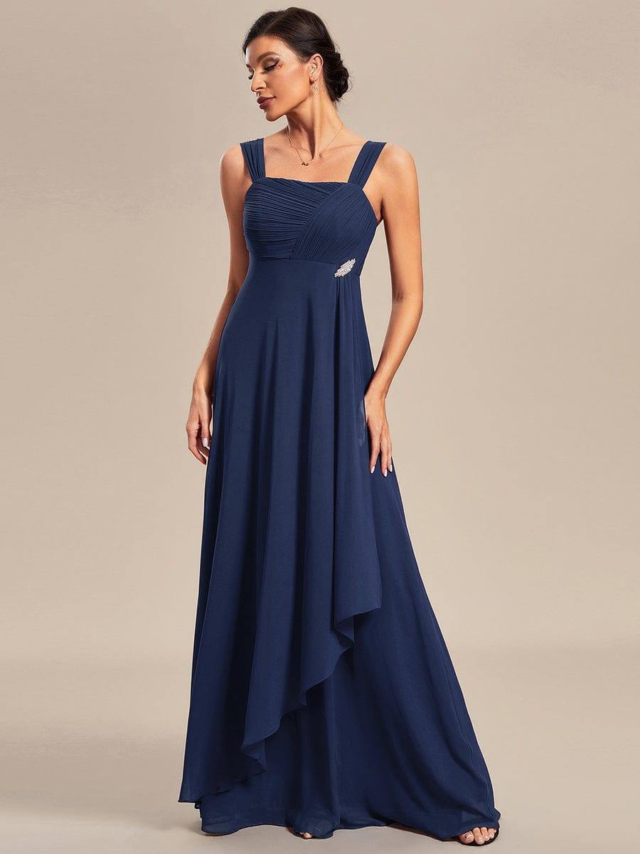 Two-Piece Square Neck Mother of the Bride Dress with Chiffon Top