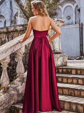 Custom Size Sexy Sweetheart Neck Strapless Prom Dress with Asymmetrical Hem