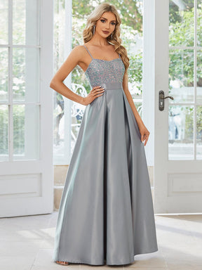 Sparkling A-Line Prom Dress with Spaghetti Straps