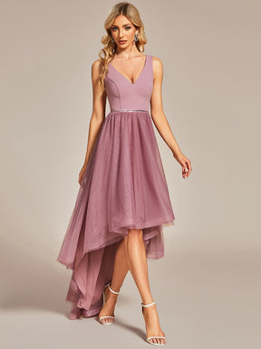 Sleeveless Tulle High Low Prom Dress