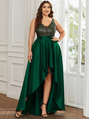 Sparkly Plus Size Prom Dresses for Women with Irregular Hem