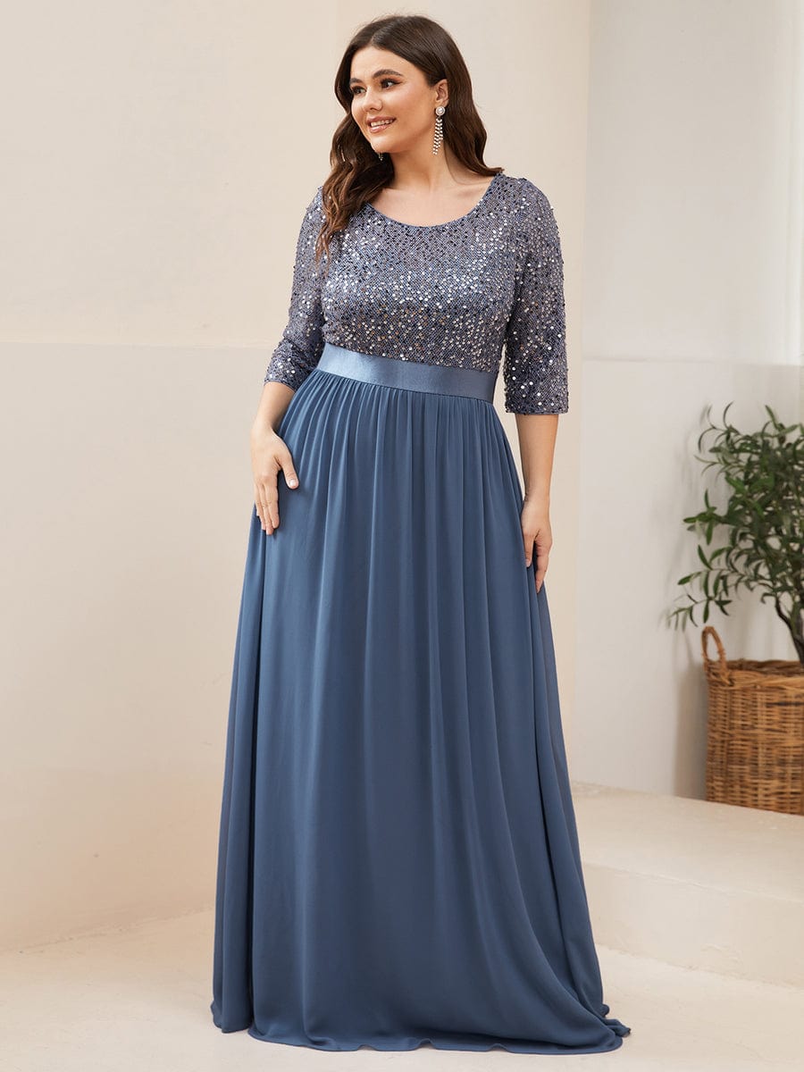 Women's Long Tulle & Sequin Evening Dresses for Mother of the Bride