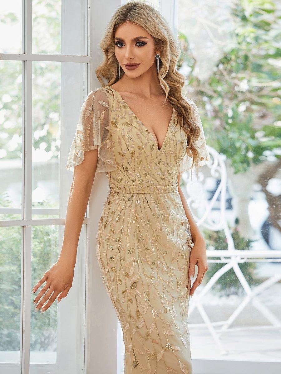 Gold Bridesmaid Dresses #style_EE00693GD