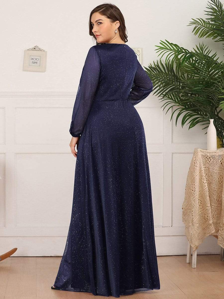 Stunning V-Neck Long Sleeve Wedding Guest Dresses