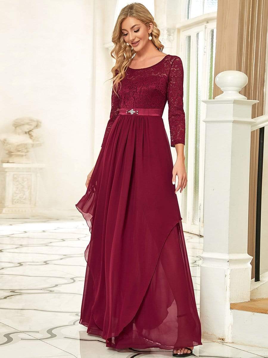 Long sleeve maxi dress for wedding Clearance