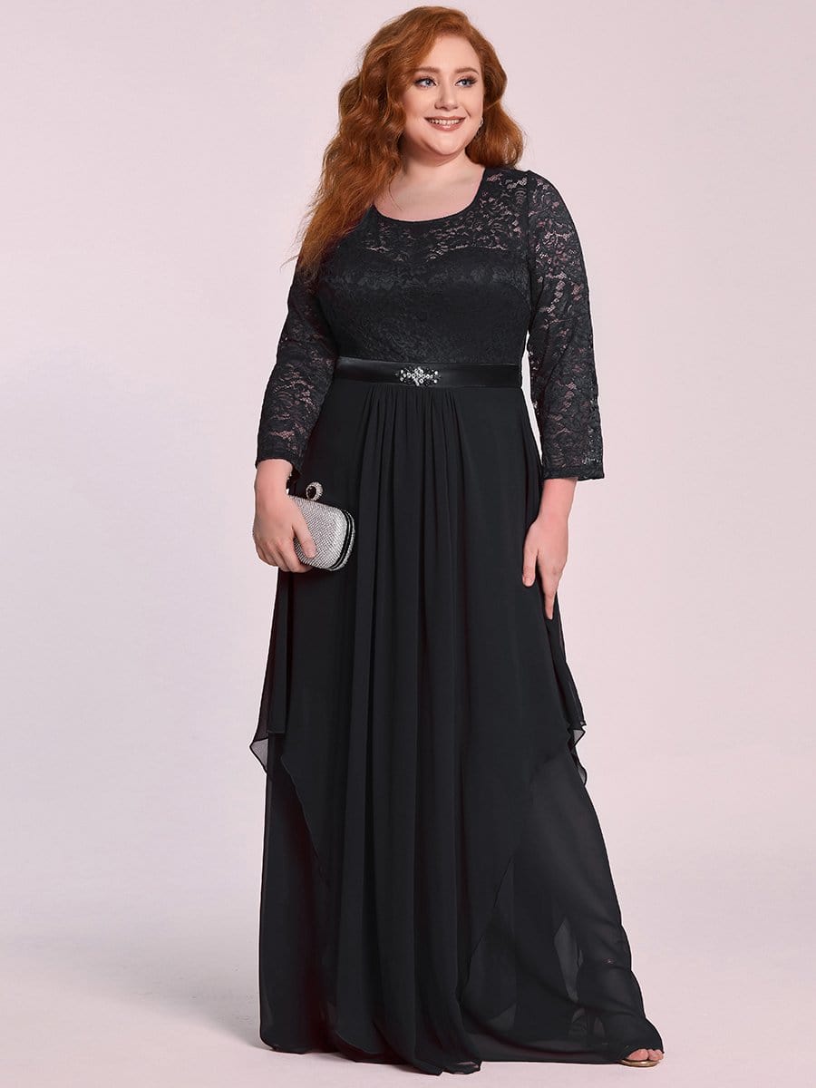 Lace 3/4 Sleeve Floor Length Mother of the Bride Dresses