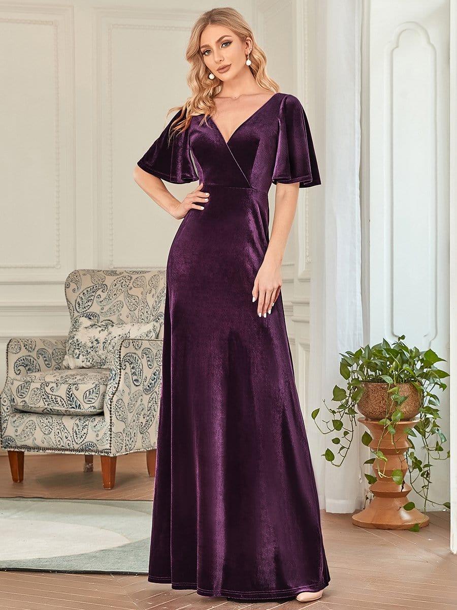 Purple Velvet Gown