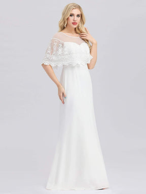 Sweetheart Illusion Neckline Wedding Dress With Ruffle Sleeves