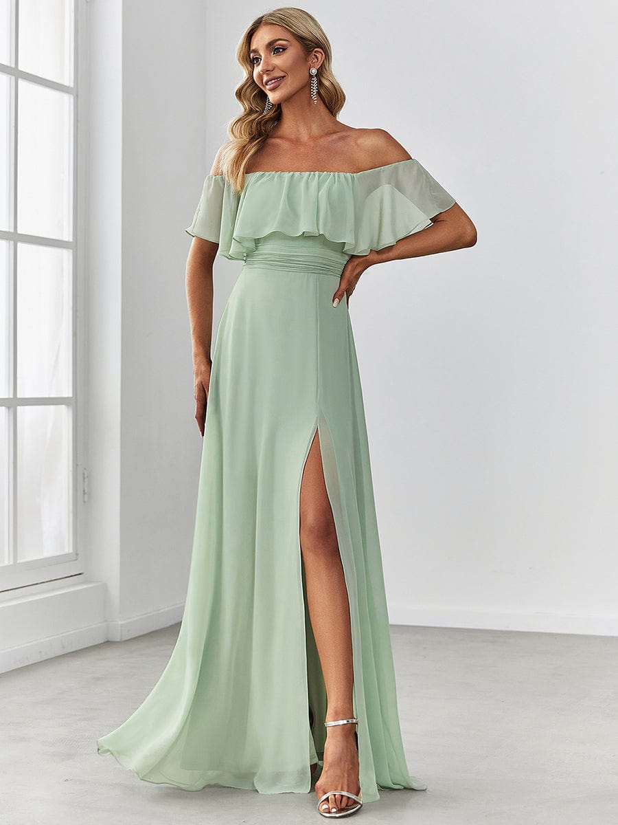 Sage Green Bridesmaid Dresses #style_EP00968MG