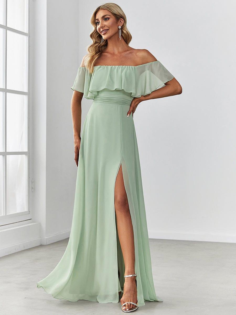 Sage Green Bridesmaid Dresses #style_EP00968MG