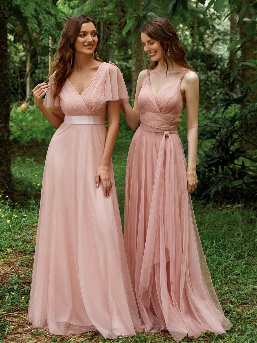 Pink Tulle Bridesmaid Dresses