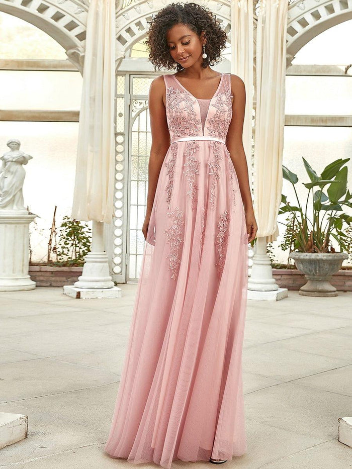 Elegant Sequins Maxi Flowy Tulle Evening Dress(Final Sale)