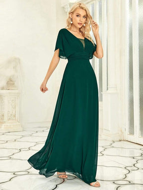 Women's A-Line Empire Waist Chiffon Evening Party Maxi Dress