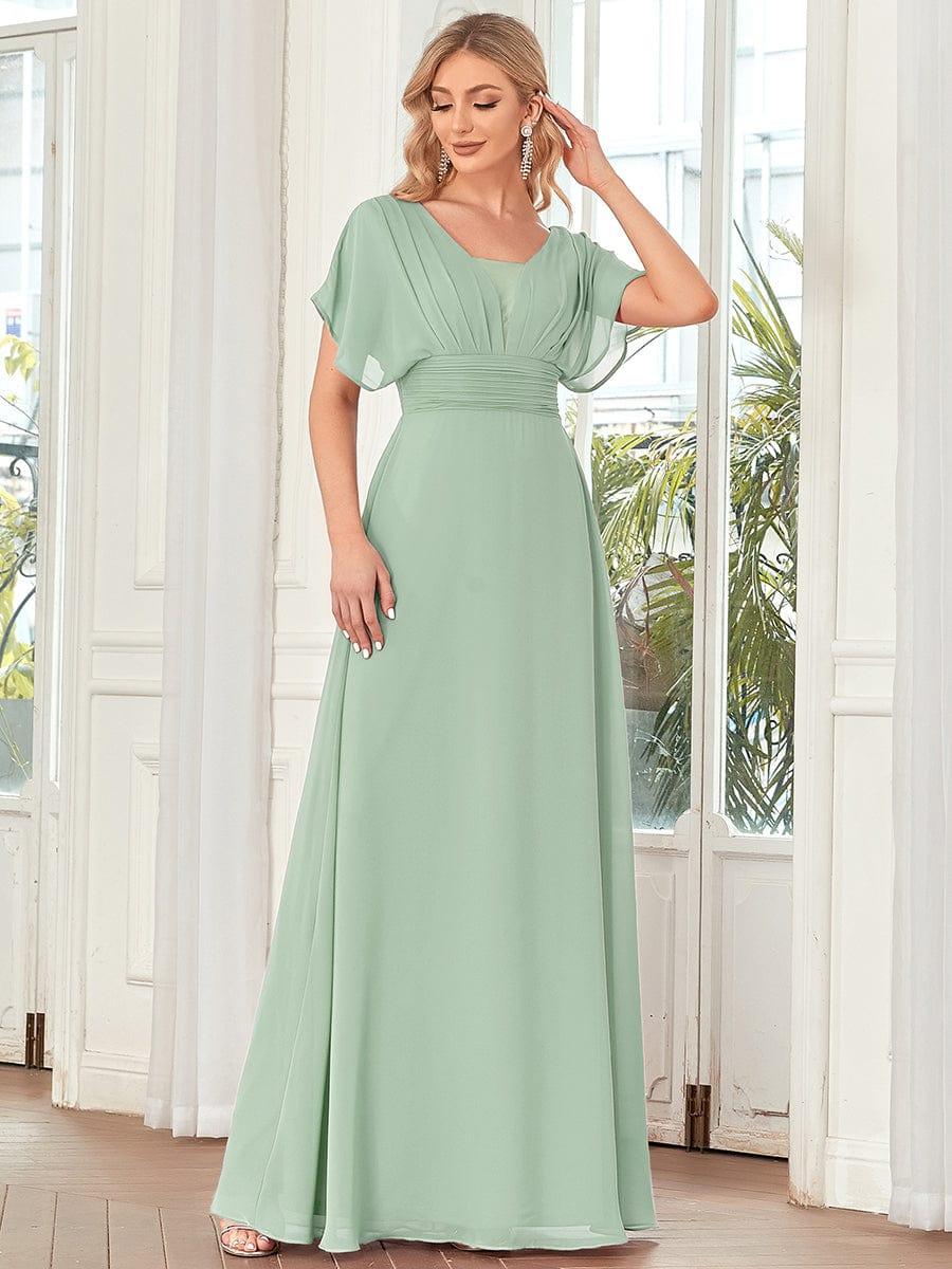 Custom Size Stunning A-Line Empire Waist Chiffon Wedding Guest Dress