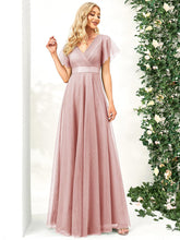 Pink Tulle Bridesmaid Dresses #style_EP07962PK