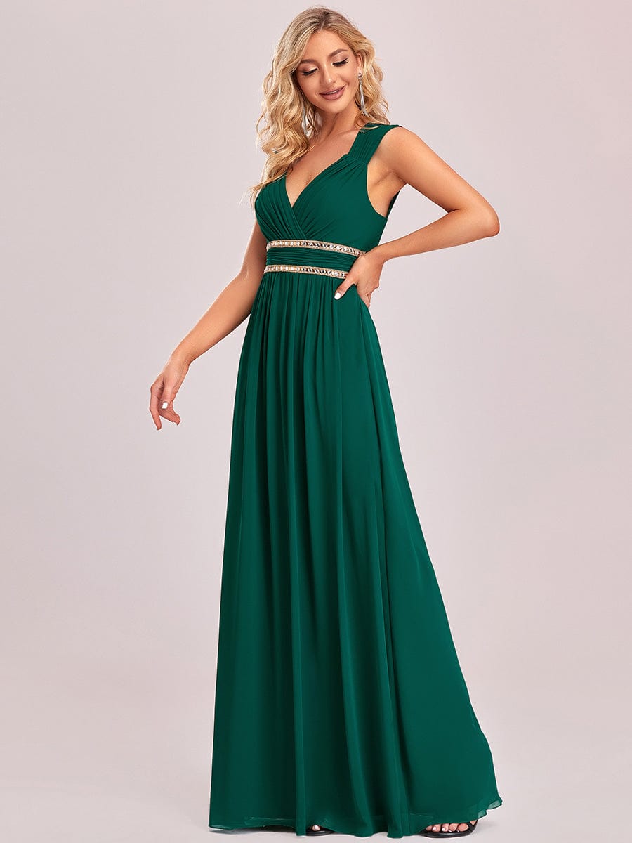Sleeveless grecian style evening sales dress