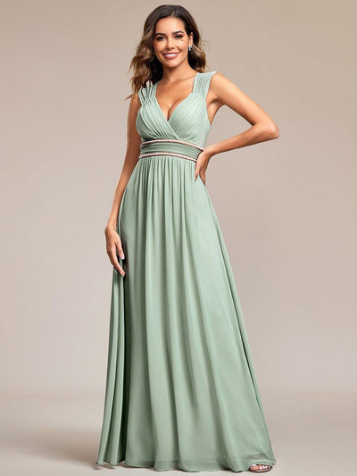 Sleeveless Grecian Style Formal Evening Dresses for Women #color_Mint Green