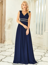 Sleeveless Grecian Style Formal Evening Dresses for Women #color_Navy Blue