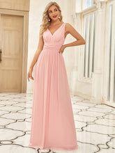Pink Chiffon Bridesmaid Dresses #style_EP09016PK