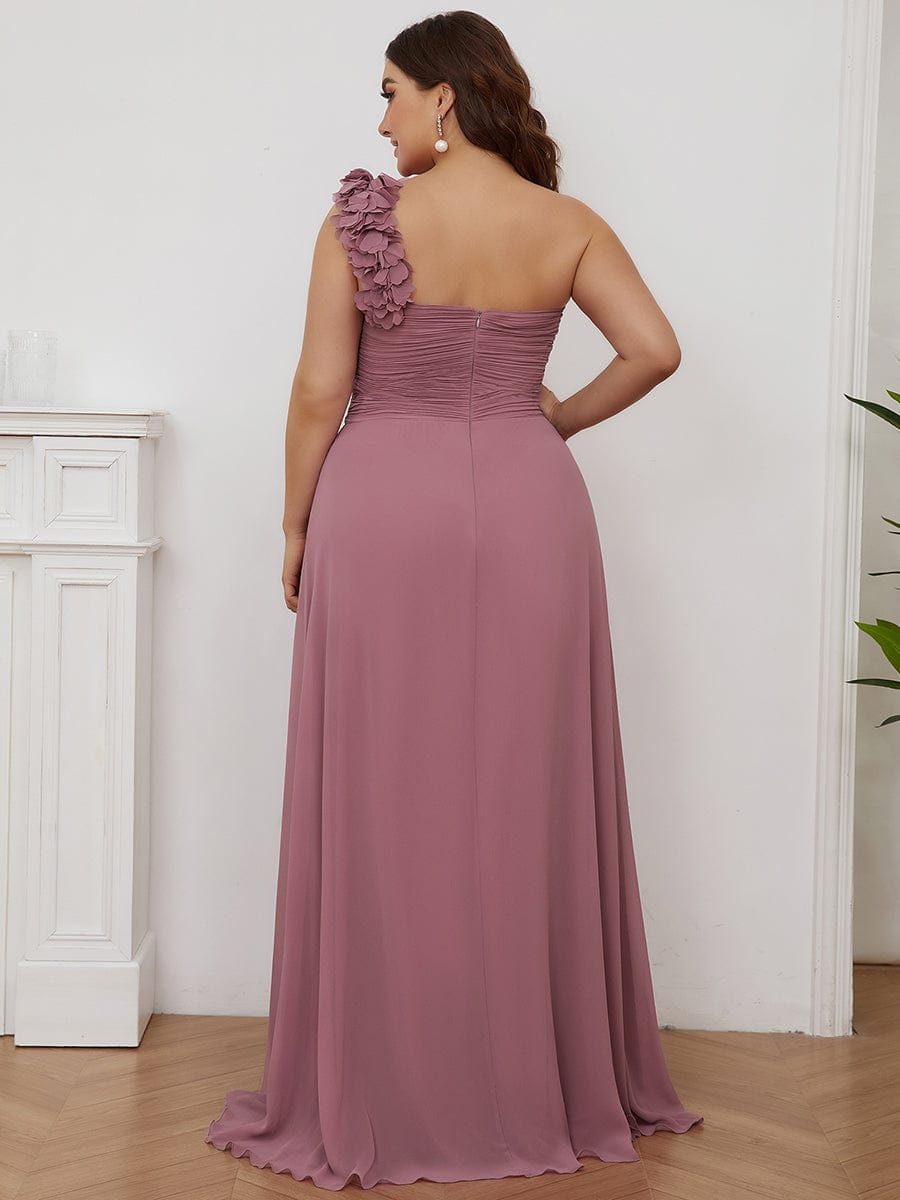 Custom Size Chiffon One Shoulder Maxi Long Bridesmaid Dresses for Women