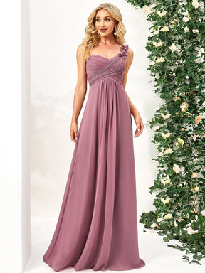 Custom Size Chiffon One Shoulder Maxi Long Bridesmaid Dresses for Women