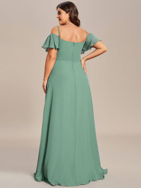 Custom Size Cold-Shoulder Floor Length Bridesmaid Dress with Side Slit