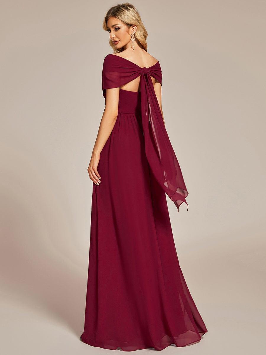 Multiway Chiffon Pleated Strapless Floor Length Bridesmaid Dress