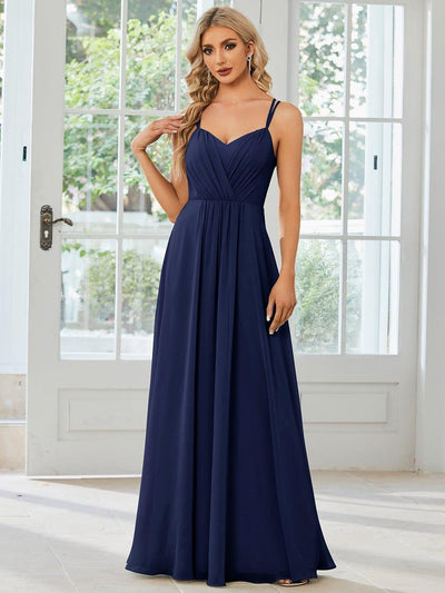 ever RUBY|Multiway Chiffon and Lace Open Back Bridesmaid Dress with Spaghetti Straps (Final Sale)