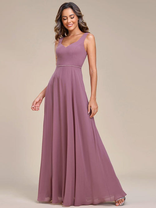 Elegant Chiffon Bridesmaid Dress with Backless Design Perfect for