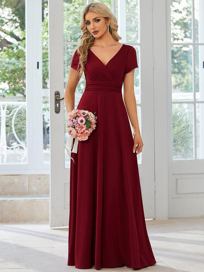 ever TÉRESA|Custom Size Simple Pleated Empire Waist A-Line Bridesmaid Dress