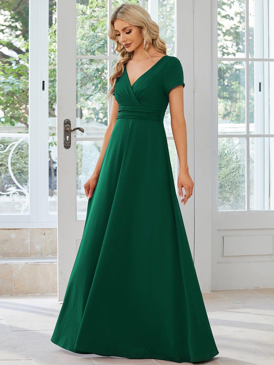 Custom Size Simple Pleated Empire Waist A-Line Bridesmaid Dress