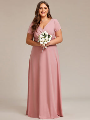 Simple Plus Size Empire Waist A-Line Bridesmaid Dress