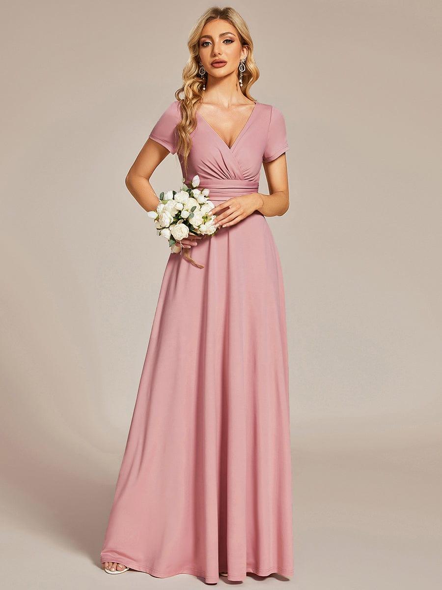 Custom Size Simple Pleated Empire Waist A-Line Bridesmaid Dress