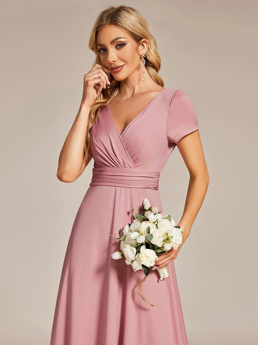 Custom Size Simple Pleated Empire Waist A-Line Bridesmaid Dress