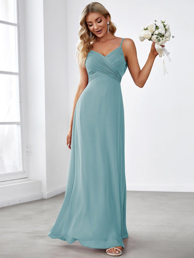 ever NOVA|Custom Size Sweetheart Draped Back Floor Length Bridesmaid Dress