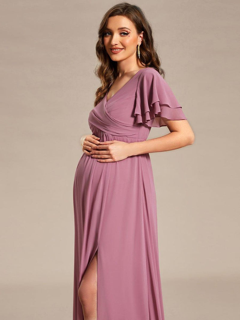 Shop Elegant ALine Maternity Dresses with Ruffle Sleeves EverPretty UK
