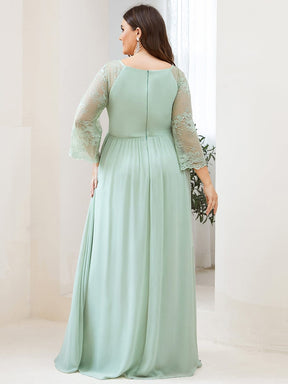 Sheer Lace Short Sleeve Maxi Maternity Dress