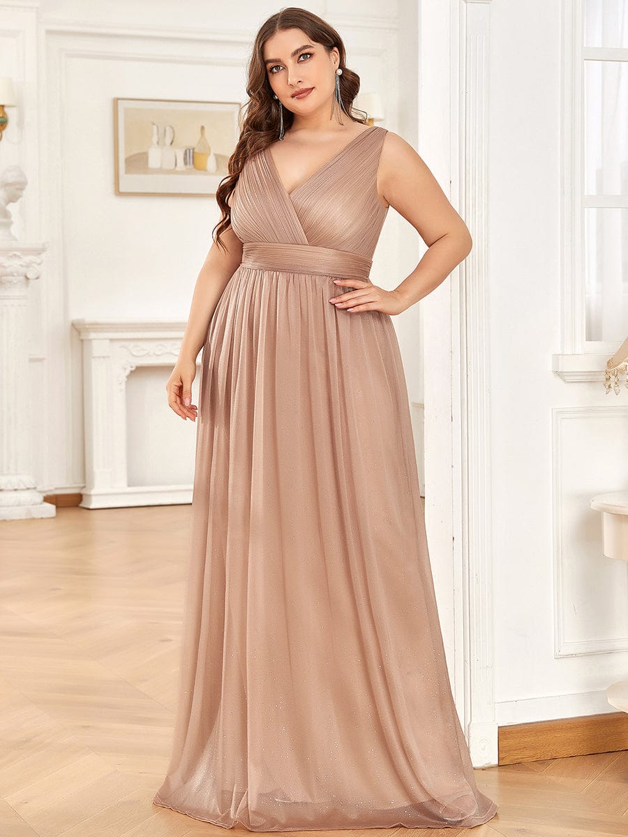 Plus Size Evening Dresses Party Sparkly V Long - Ever-Pretty UK